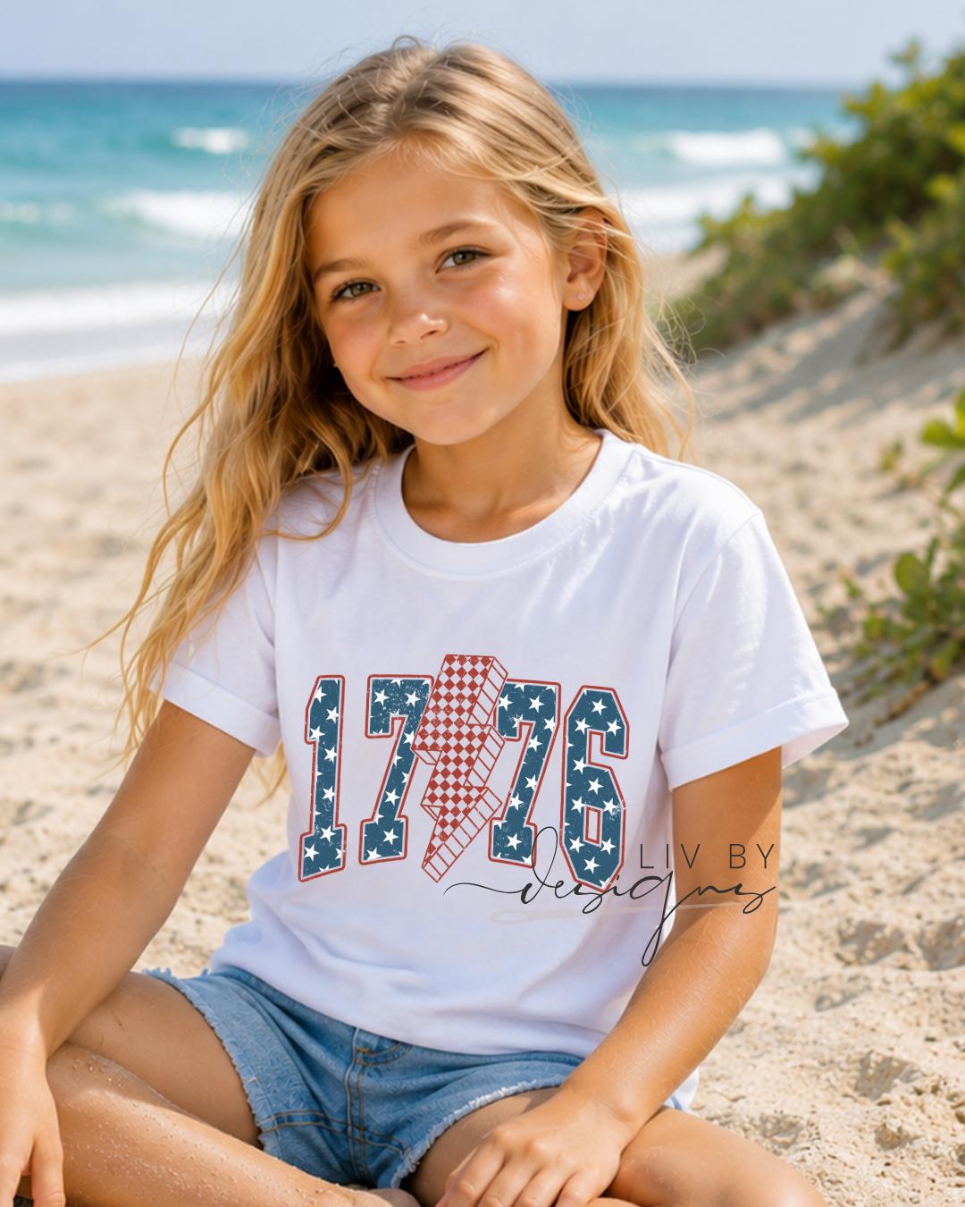 1776 Patriotic Kids Shirt | Fourth of July Toddler Tee | Retro Americana Independence Day Shirt __etsy:8160506177