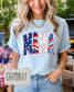 Patriotic Mama Shirt | Comfort Colors 1717 | Fourth of July Mom Tee | Red White & Blue Graphic Shirt __etsy:8112842956