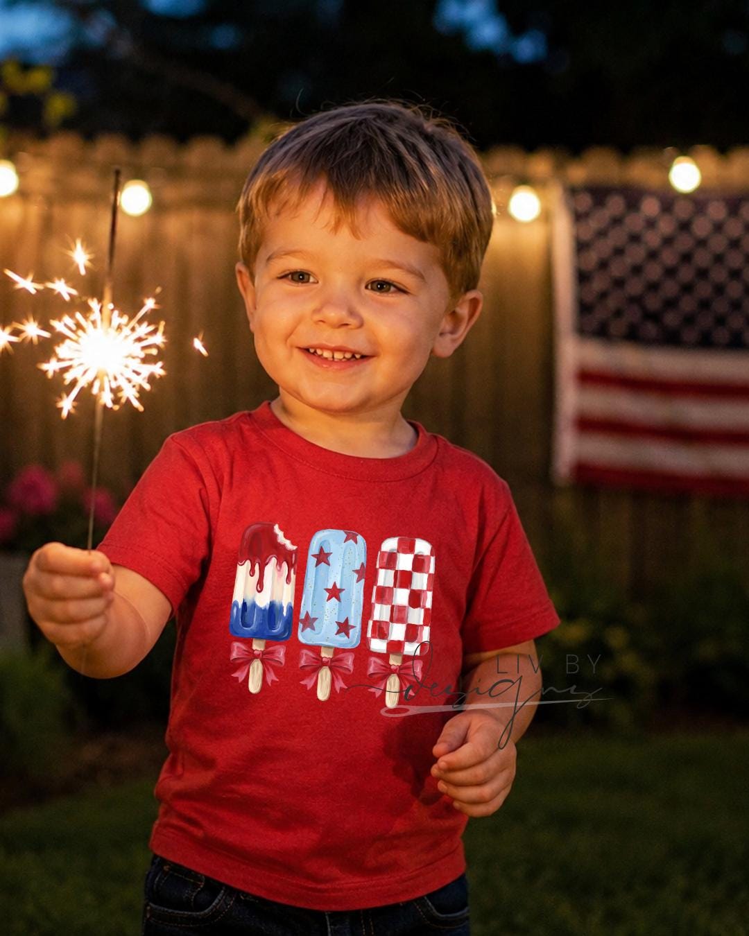 Patriotic Popsicle Toddler Tee | 4th of July Kids Shirt | Red White & Blue Summer Graphic Tee __etsy:8160451721