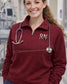 Personalized Nurse Quarter Zip Sweatshirt | Custom Embroidery for Nursing Graduation | Gift for RN Graduate