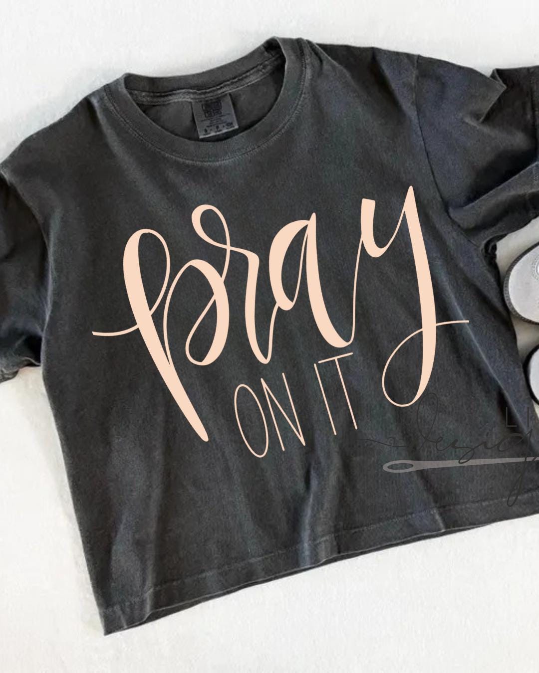 Pray On It Christian Crop Top | Faith Based Comfort Colors Tee | Gift for Her __etsy:8093386785