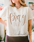 Pray On It Christian Crop Top | Faith Based Comfort Colors Tee | Gift for Her __etsy:8093386797