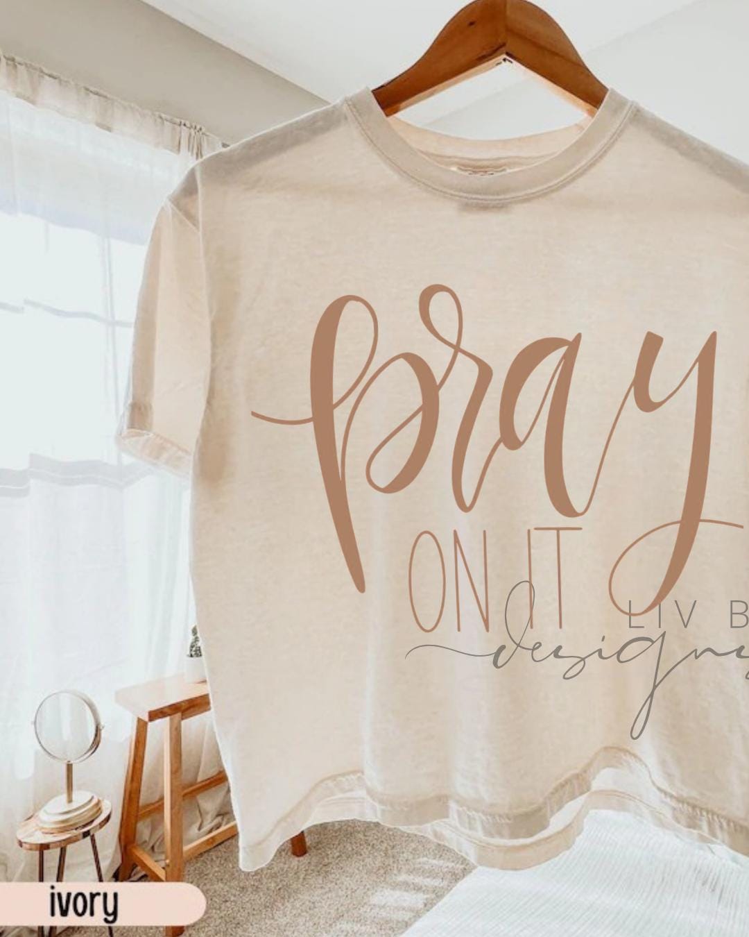 Pray On It Christian Crop Top | Faith Based Comfort Colors Tee | Gift for Her __etsy:8093386793