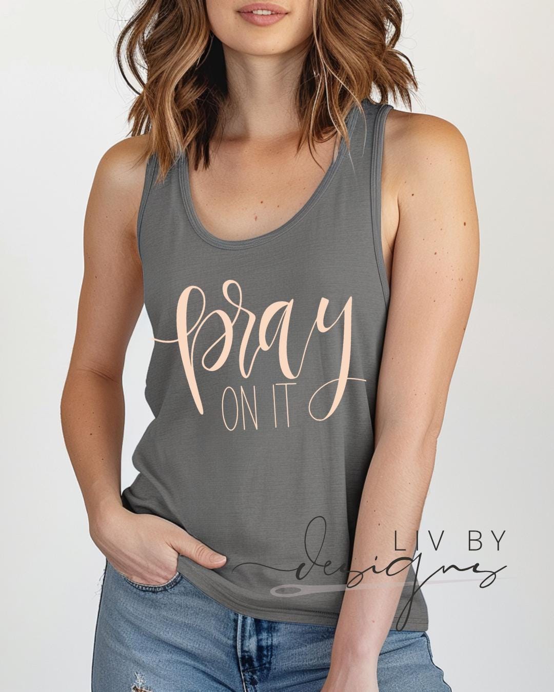 Pray On It Christian Tank for Summer | Faith Based Comfort Colors Tank Top | Gift for Her, Faith Apparel
