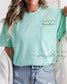 Rainbow Heart Teacher Pocket Tee | Comfort Colors Shirt