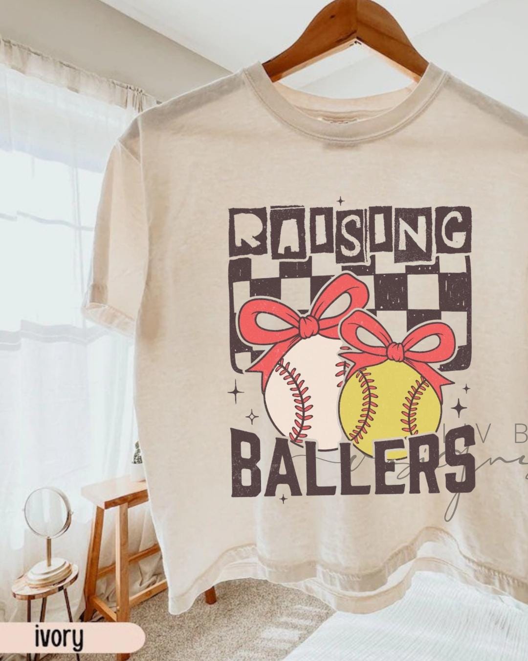 Raising Ballers Cropped Tee | Comfort Colors Tee __etsy:8091040465
