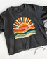 Retro Sunset Comfort Colors Crop Tee __etsy:8093664089