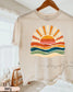 Retro Sunset Comfort Colors Crop Tee __etsy:8093664139