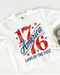 1776 Retro USA Crop Top | Comfort Colors Patriotic 4th July Tee __etsy:8165275097