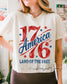 1776 Retro USA Crop Top | Comfort Colors Patriotic 4th July Tee __etsy:8117367594