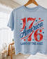 1776 Retro USA Crop Top | Comfort Colors Patriotic 4th July Tee __etsy:8117367628