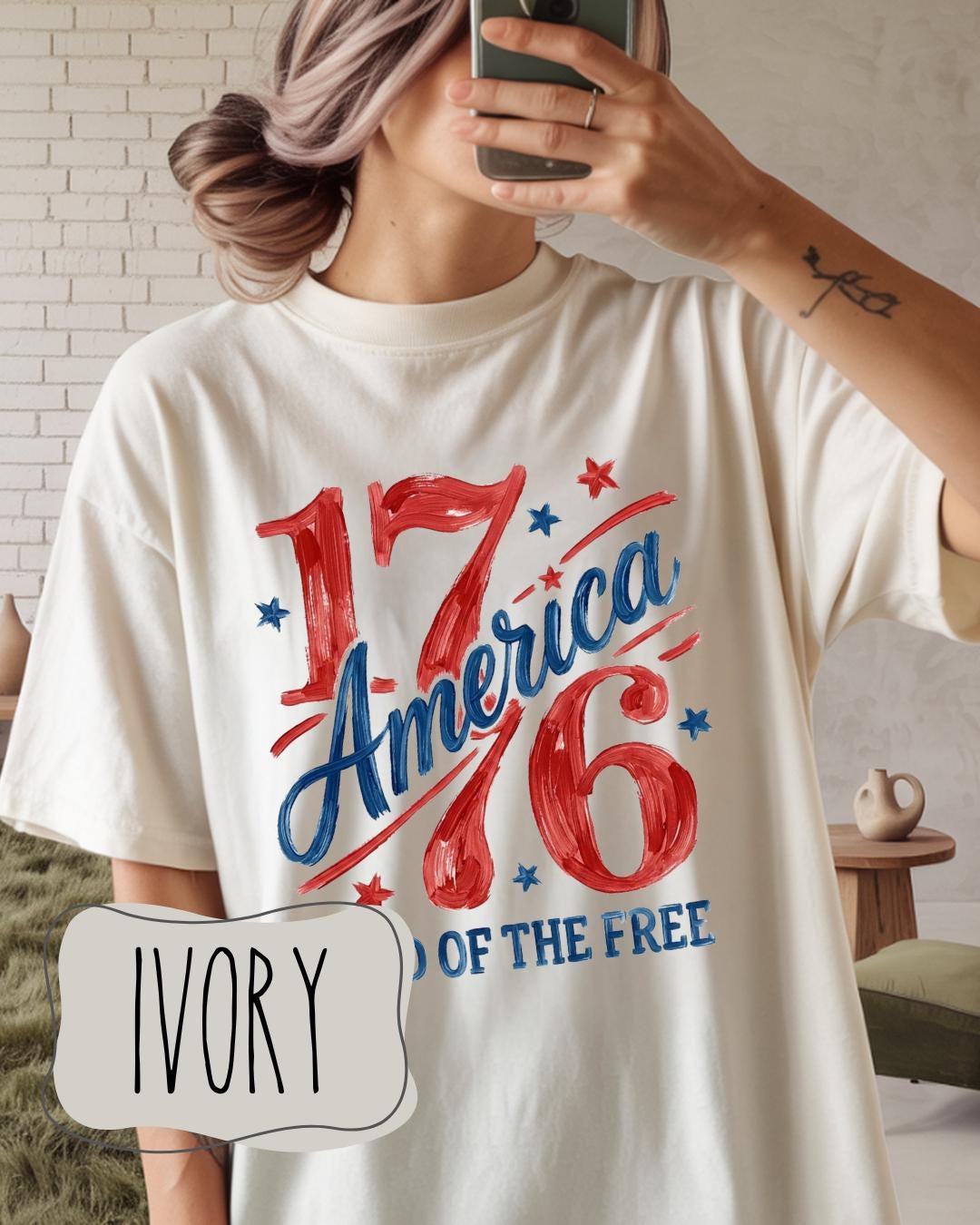 1776 Retro USA Patriotic T-Shirt | Comfort Colors Graphic Tee __etsy:8165179353