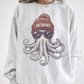 Detroit Hockey Crewneck Sweatshirt, Hockey Fan Pullover, Ash Gray Gildan Blend