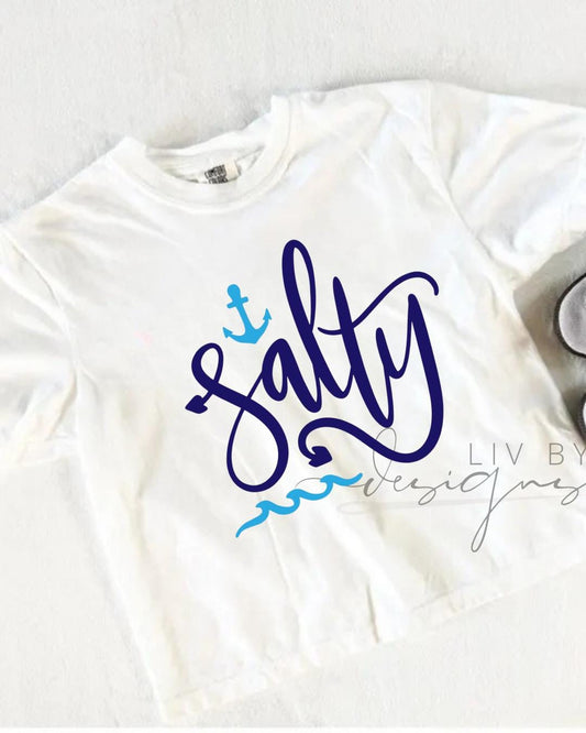 Salty Coastal Crop Tee | Comfort Colors Tee __etsy:8091072281