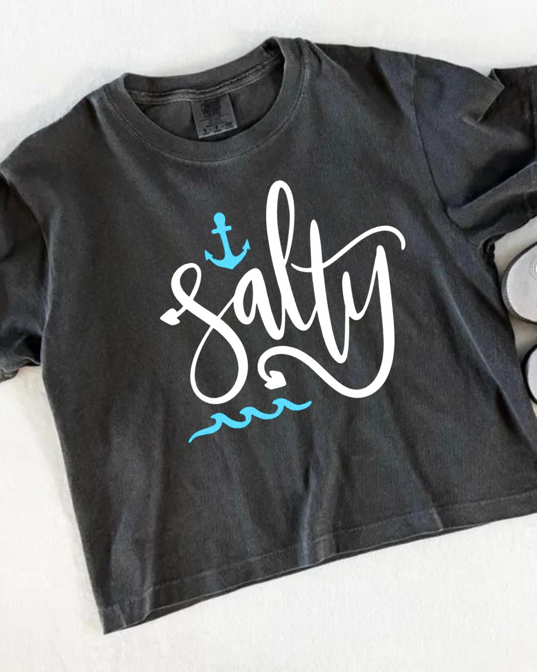 Salty Coastal Crop Tee | Comfort Colors Tee __etsy:8091072283