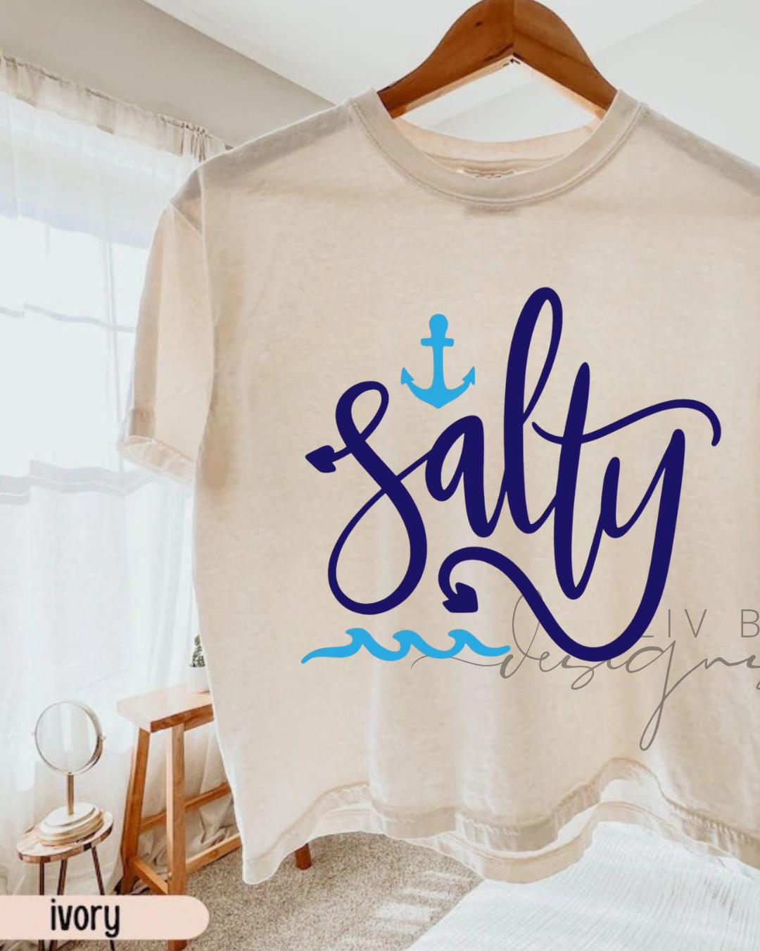 Salty Coastal Crop Tee | Comfort Colors Tee __etsy:8043160316