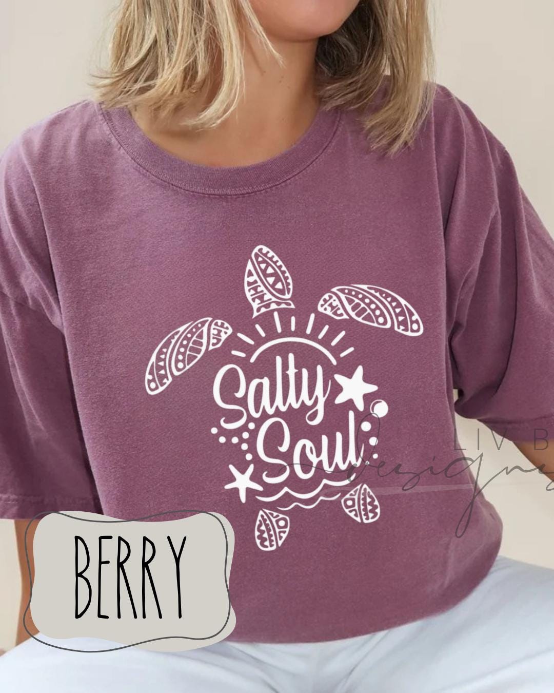 Salty Soul Summer Shirt, comfort colors | Summer Boating Graphic Tee, Salty soul turtle loving tee