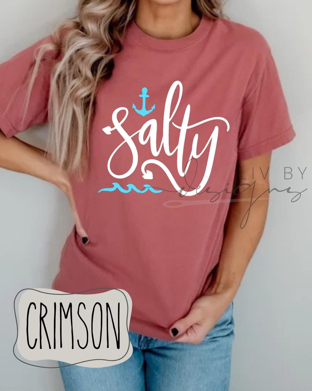 Salty Summer Comfort Colors Shirt | Summer Boating Graphic Tee, Bright salty tee, relaxing beach tee