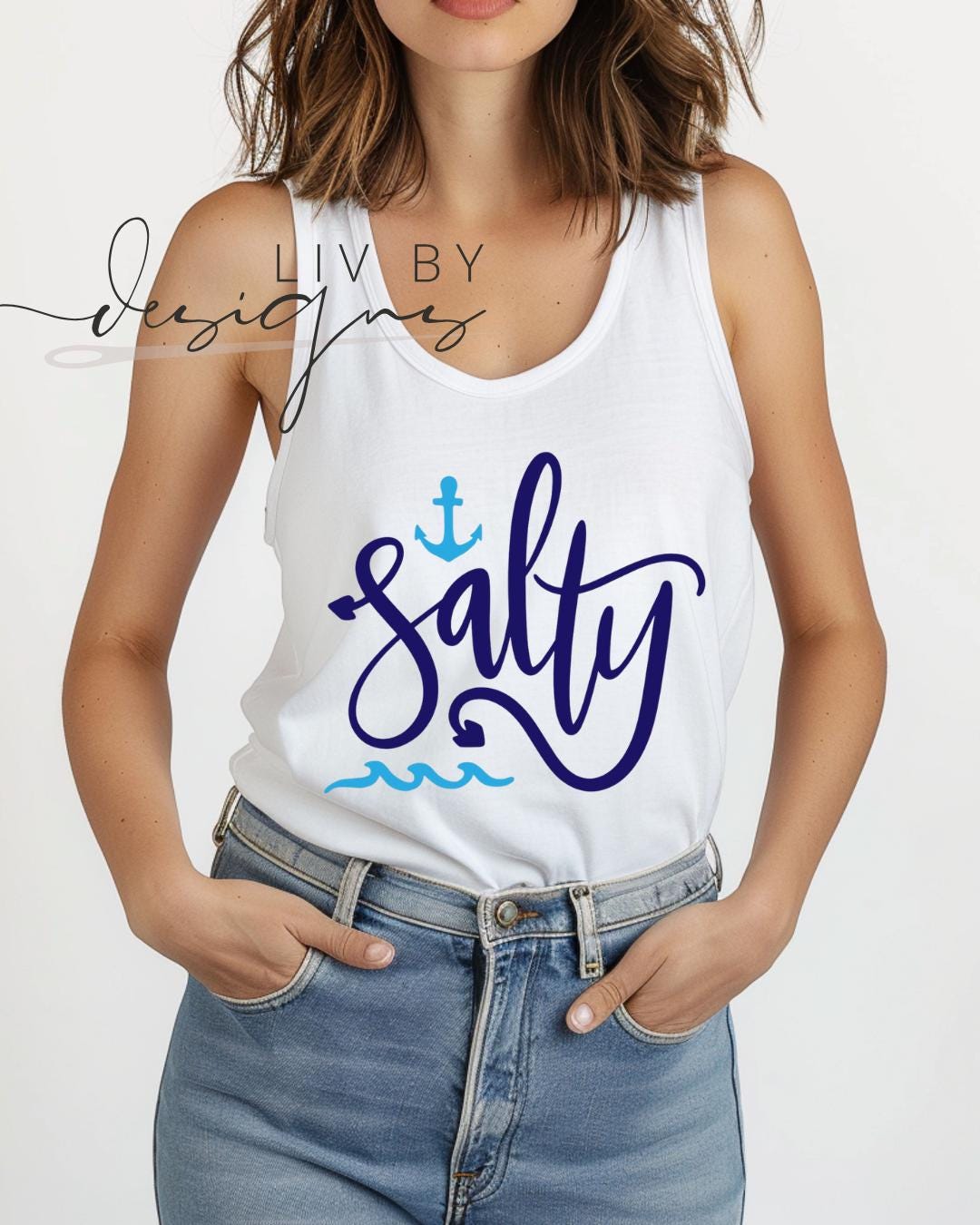 Salty Summer Comfort Colors Tank | Summer Boating Graphic Tank, Bright Salty Tank, Relaxing Beach Fit