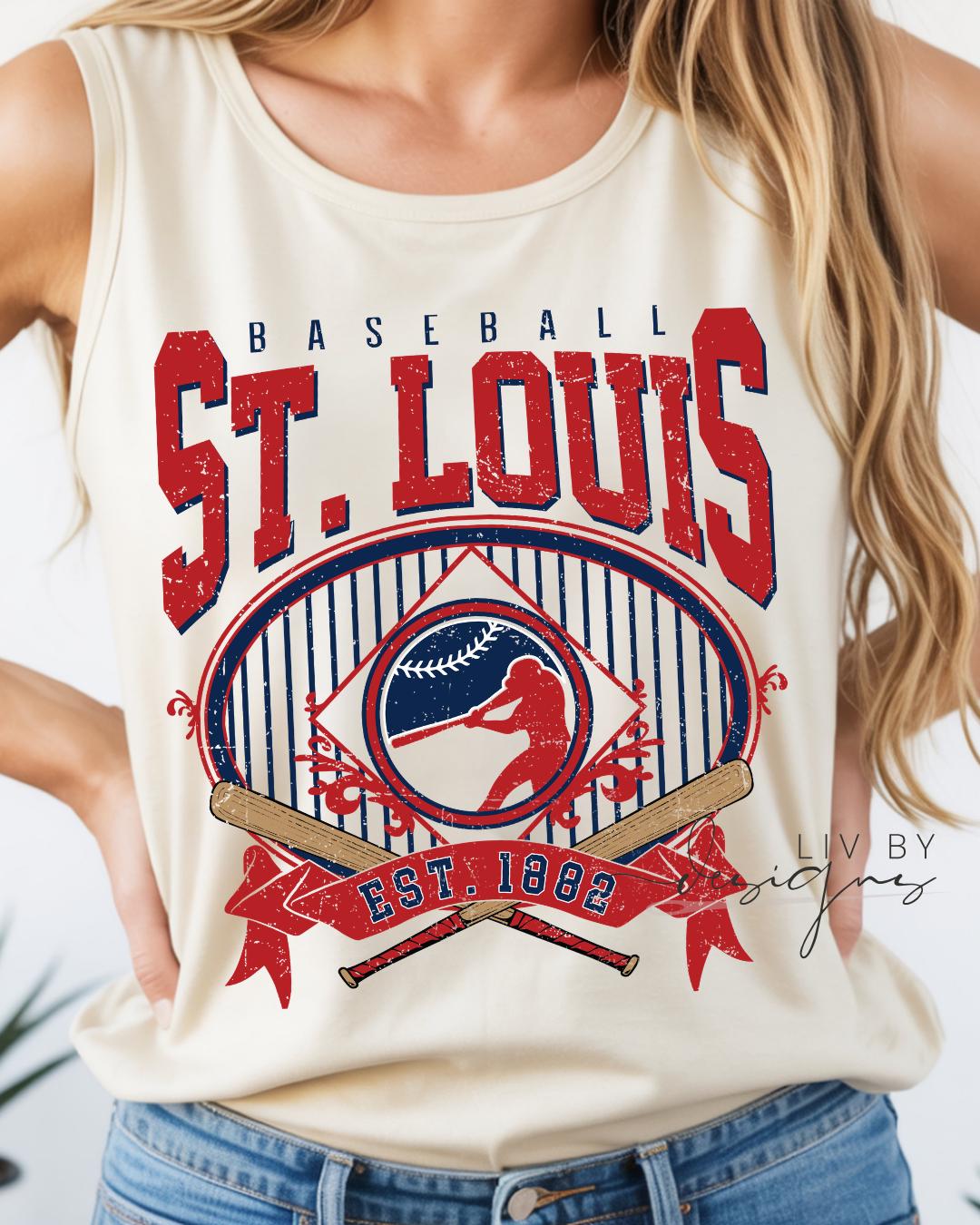 St Louis Baseball Tank Top | Vintage Cardinals Graphic Summer Shirt __etsy:8167892101