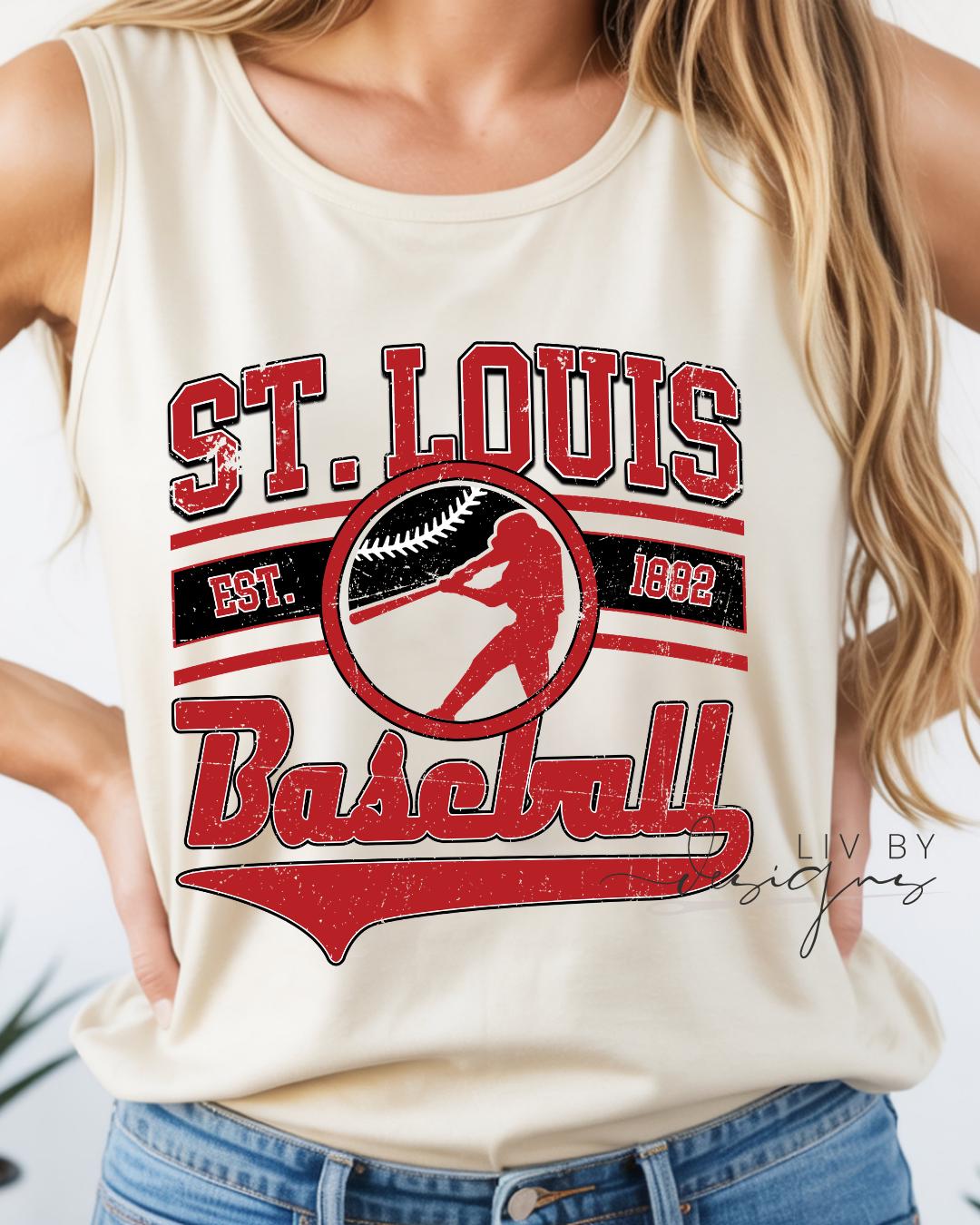 St Louis Baseball Tank Top | Vintage Cardinals Graphic Summer Shirt __etsy:8119999278