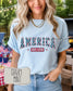 Stars and Stripes American Graphic Tee | Comfort Colors Patriotic  USA 250th anniversary T-Shirt for the 4th of July __etsy:8085103989