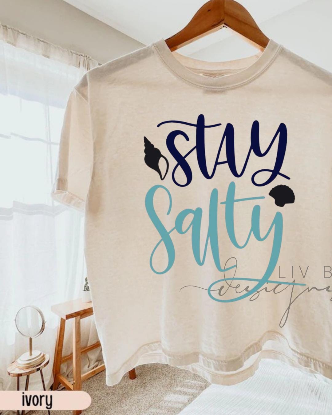 Stay Salty Cropped Tee | Comfort Colors Tee __etsy:8043163730