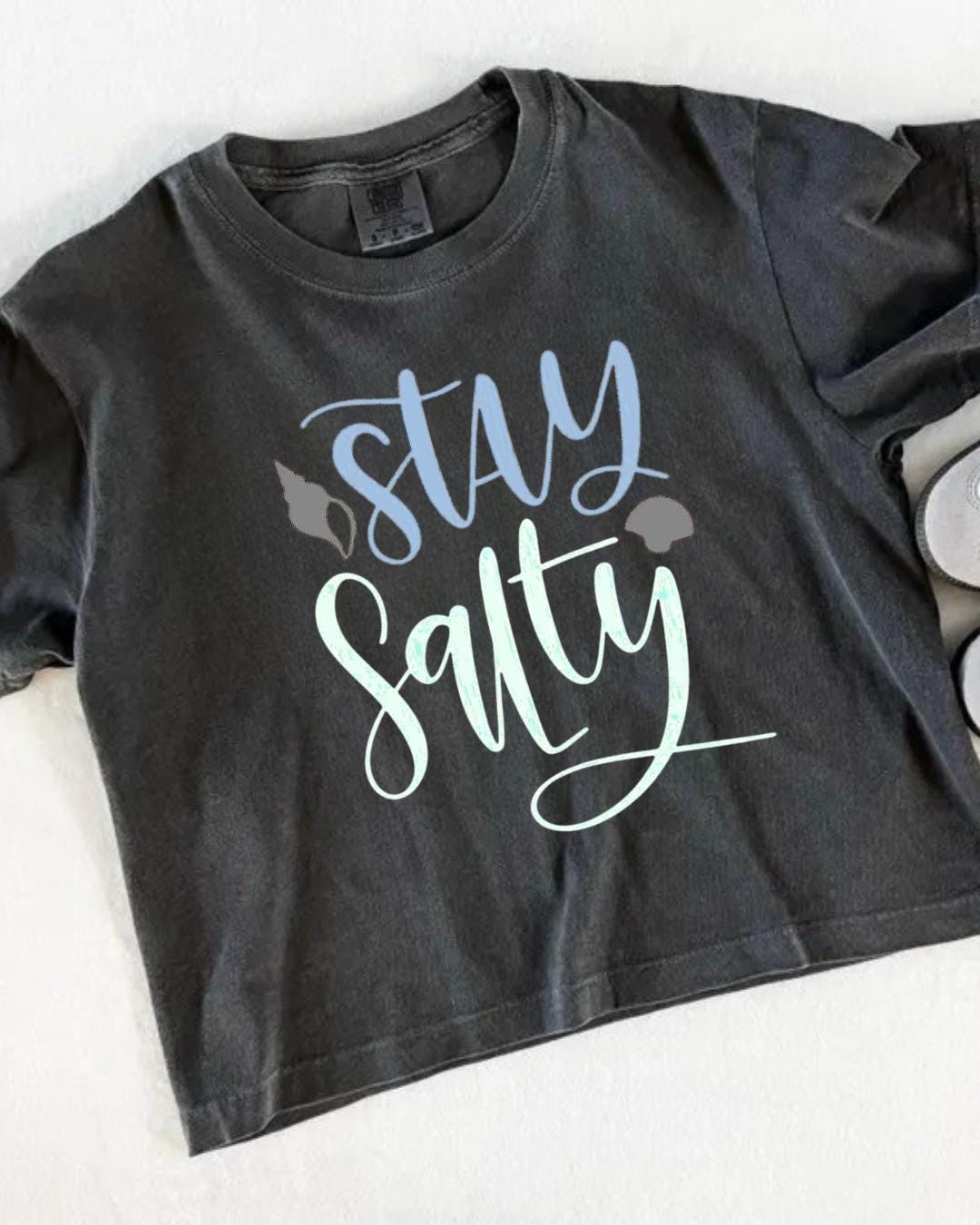 Stay Salty Cropped Tee | Comfort Colors Tee __etsy:8043163718