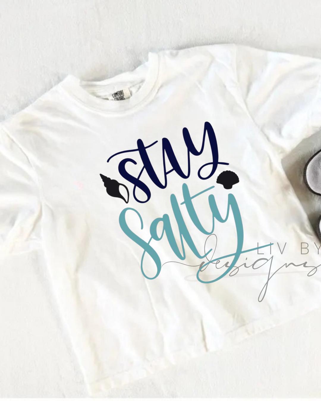 Stay Salty Cropped Tee | Comfort Colors Tee __etsy:8043163726