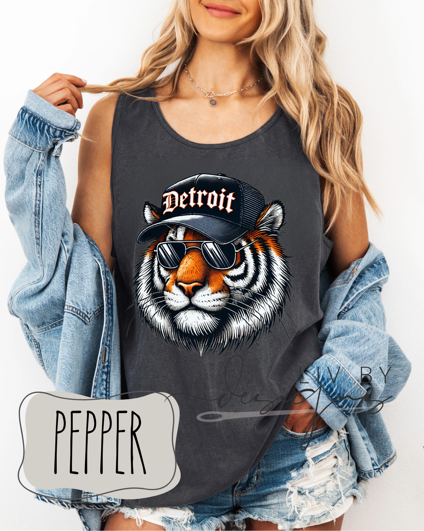 Detroit Baseball-Inspired Tiger Head |  Unisex Tank Top, Perfect for Summer, Sports Fans, Casual Wear, Gift for Him/Her, Outdoor Activities | Detroit Baseball Fans