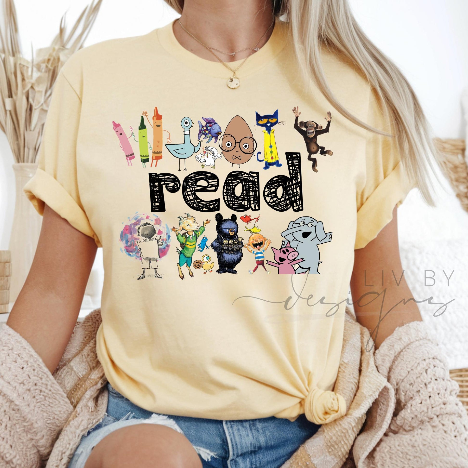 Teacher Tee Reading Month Comfort Color  | Matching Bestie Teacher Tees, Teacher Appreciation Gift for Elementary Teacher, Reading Tee