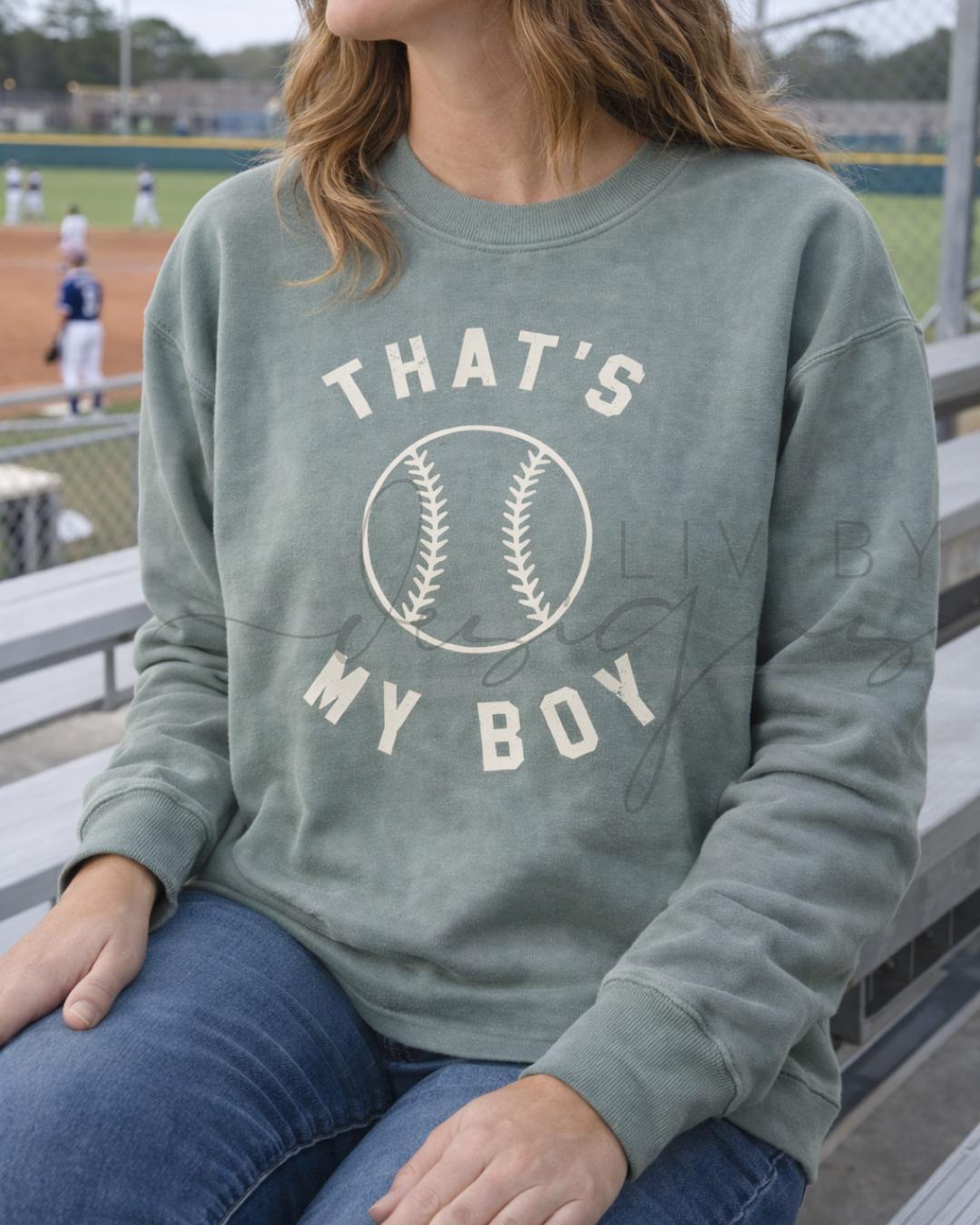 That’s My Boy Baseball Sweatshirt, High School Baseball Mom Crewneck, Gildan Sports Mom Pullover, Game Day Team Mom Gift