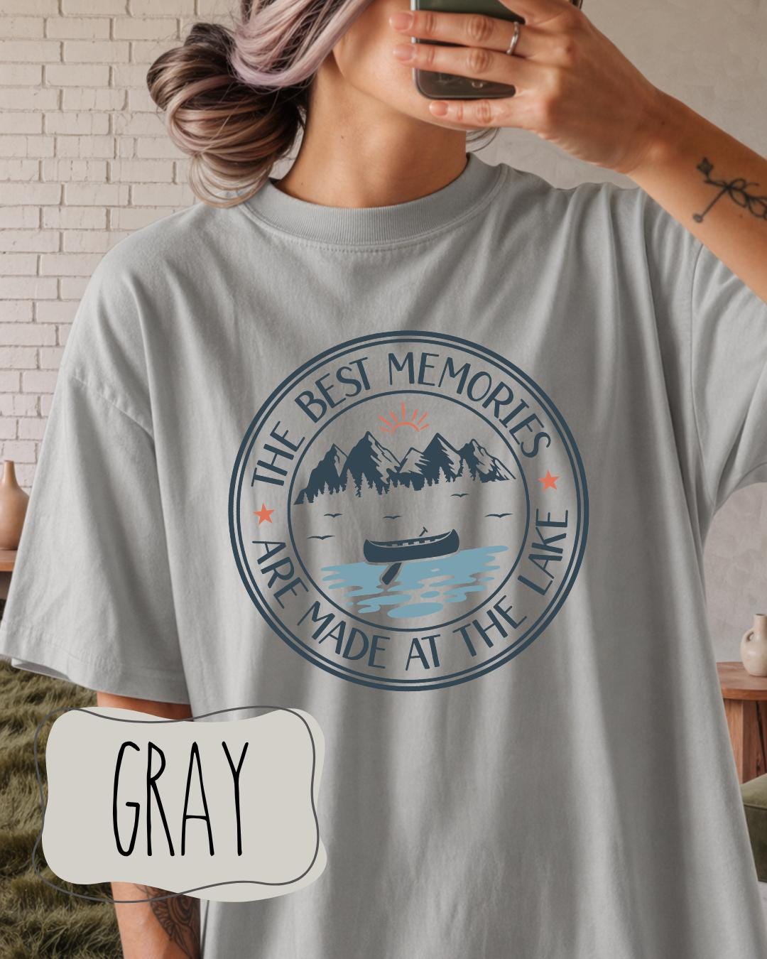 The Best Memories Are Made at the Lake Shirt | Lake Life Tee | Comfort Colors 1717 | Summer Vacation Shirt __etsy:8112806894