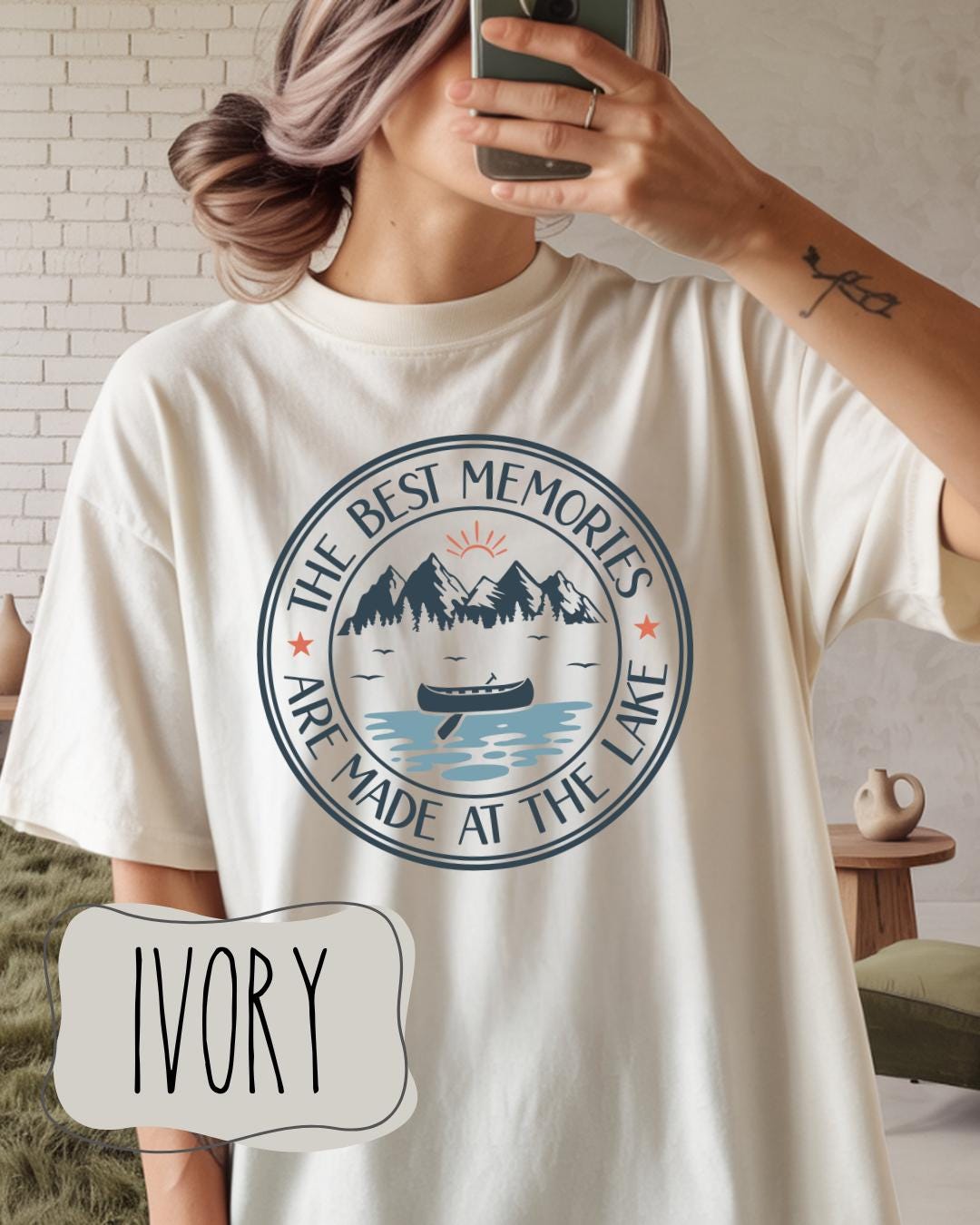 The Best Memories Are Made at the Lake Shirt | Lake Life Tee | Comfort Colors 1717 | Summer Vacation Shirt __etsy:8112806826