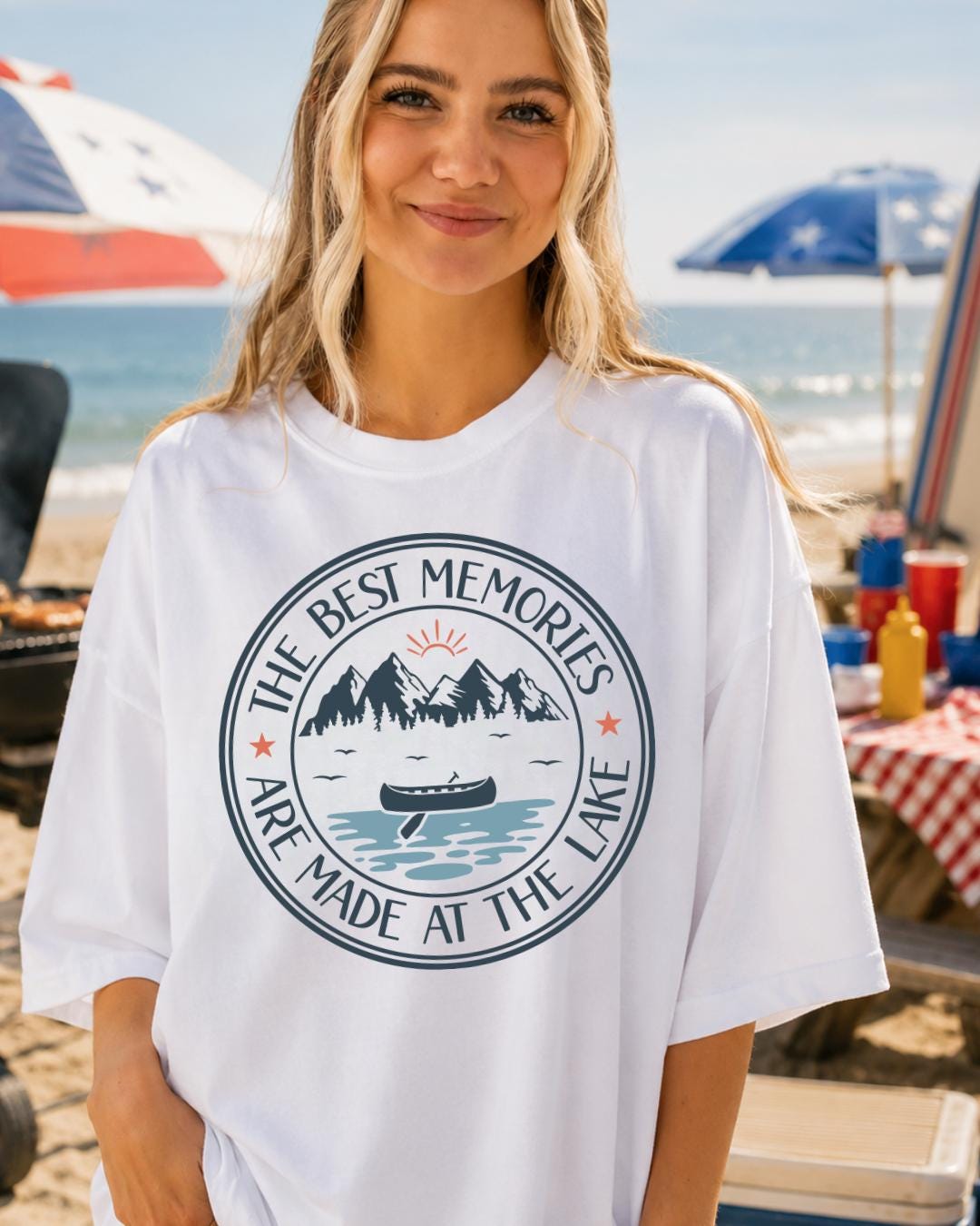 The Best Memories Are Made at the Lake Shirt | Lake Life Tee | Comfort Colors 1717 | Summer Vacation Shirt __etsy:8112806896