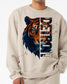 Tiger Baseball Crewneck Sweatshirt | Bella + Canvas Unisex Fleece | Detroit Football Fan Apparel | Tiger Graphic Pullover