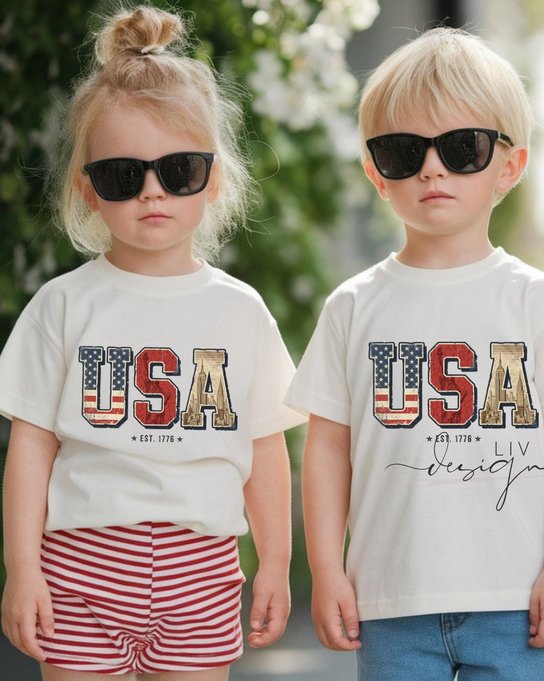 USA Est. 1776 Kids Shirt | Patriotic Toddler Tee | Vintage America Fourth of July Shirt __etsy:8160498697