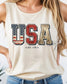 USA Retro Tank | Patriotic Retro tank | Comfort Colors Tank top | Patriotic large letter Graphic __etsy:8093526513