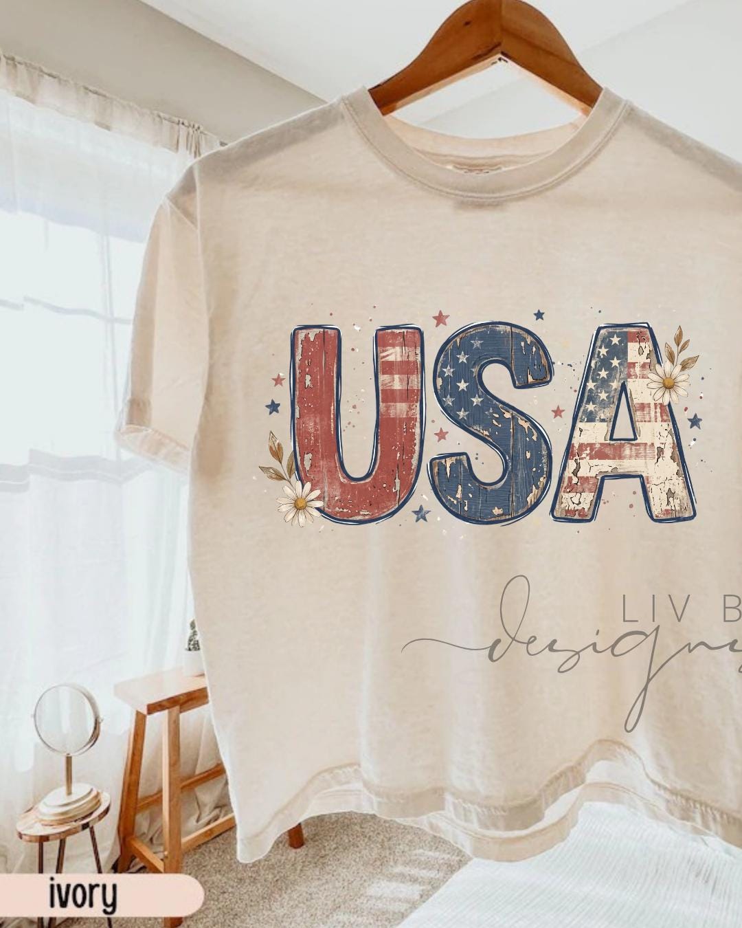 USA retro Stars and Stripes Graphic Crop Top | Comfort Colors Patriotic 250th Anniversary Cropped T-shirt for the 4th of July __etsy:8105644076