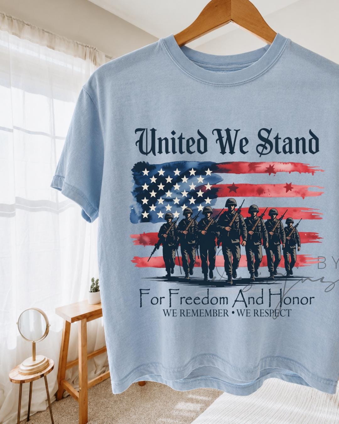 United We Stand Comfort Colors Crop Top | Patriotic Military Shirt | Veteran Support Tee __etsy:8117388482