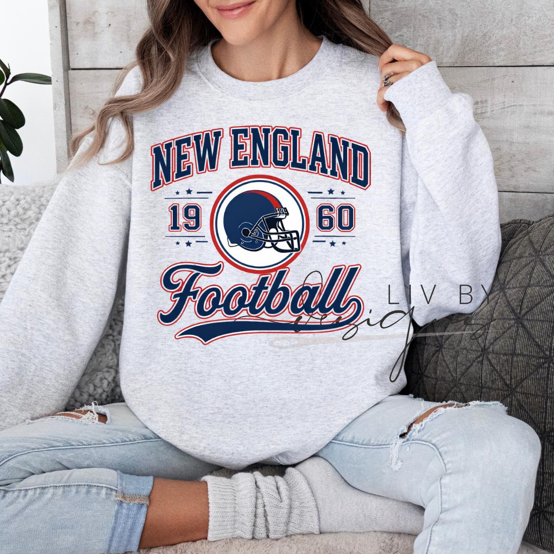 Vintage New England Football Sweatshirt | Game Day Pullover