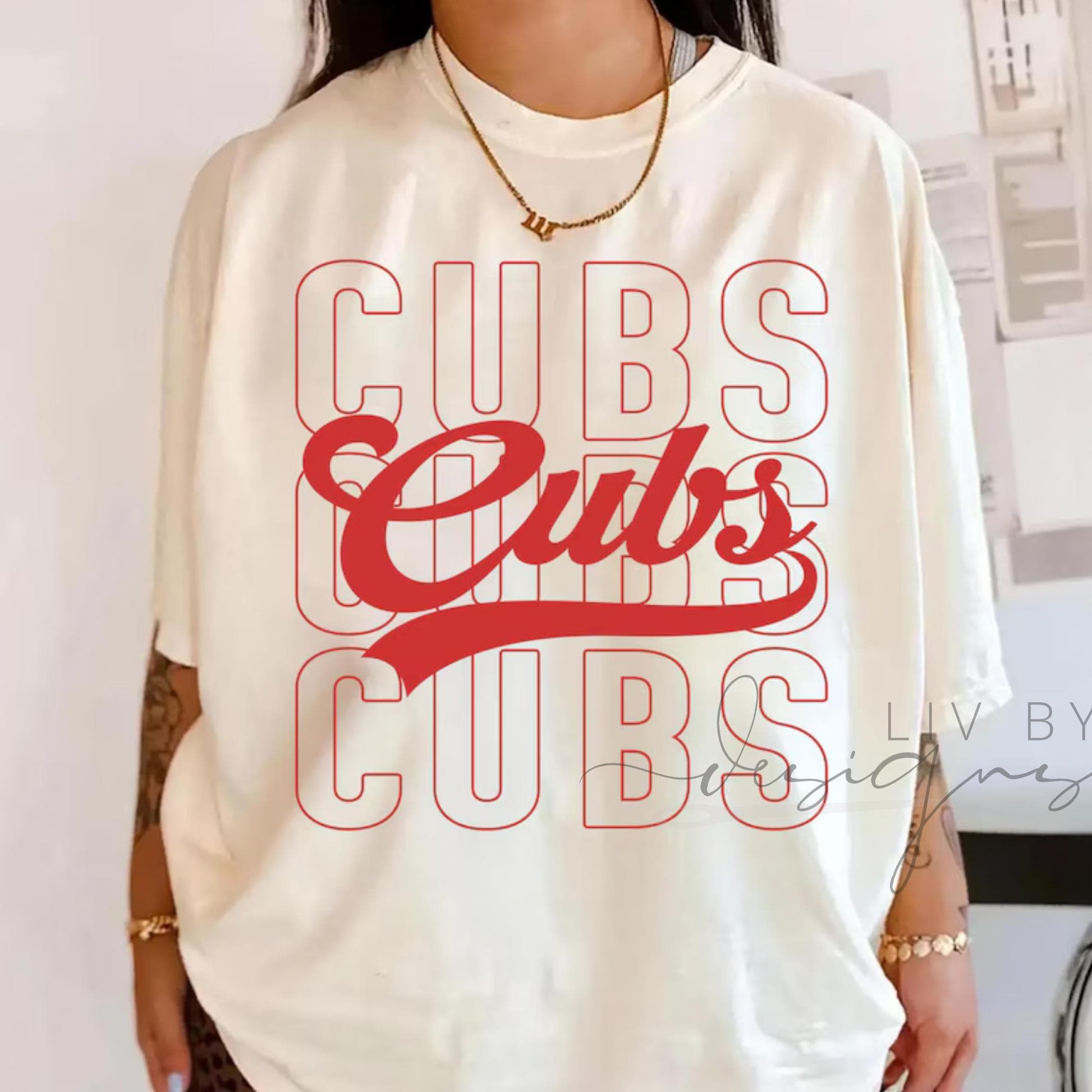 Vintage Style Cubs Baseball Graphic Tee, Unisex Cotton Blend Game Day Shirt