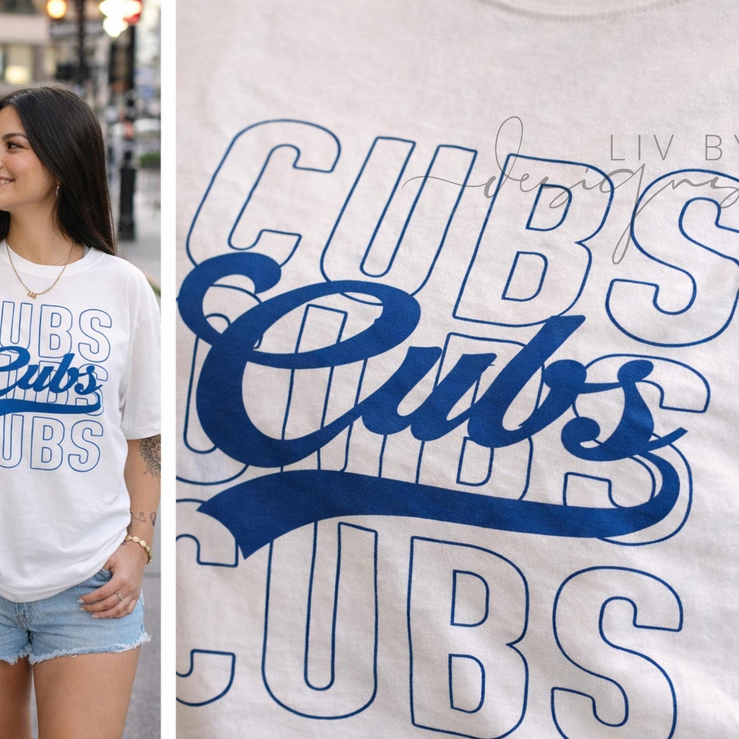 Vintage Style Cubs Baseball Graphic Tee, Unisex Cotton Blend Game Day Shirt