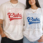 Vintage Style Cubs Baseball Graphic Tee, Unisex Cotton Blend Game Day Shirt