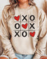 XO Heart Crewneck | Tic Tac Toe Valentine Shirt | Love Sweatshirt | Cozy Gildan Crewneck | Valentine's Day Sweatshirt