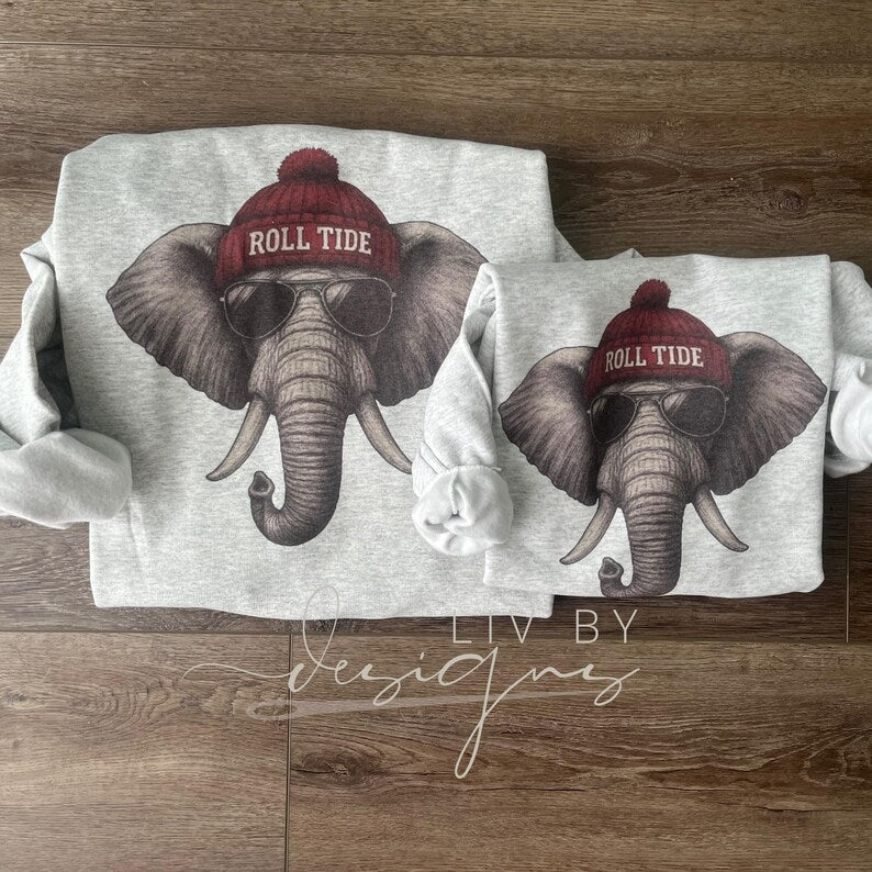 Roll Tide Crewneck Sweatshirt | Gildan Heavyweight | Alabama Game Day Sublimation | College Football Shirt | Unisex Fall Apparel