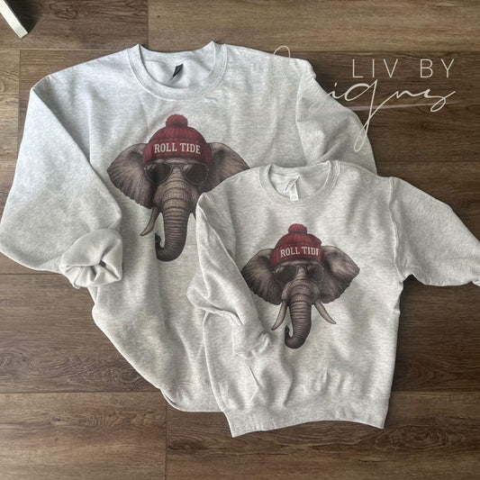 Roll Tide Crewneck Sweatshirt | Gildan Heavyweight | Alabama Game Day Sublimation | College Football Shirt | Unisex Fall Apparel