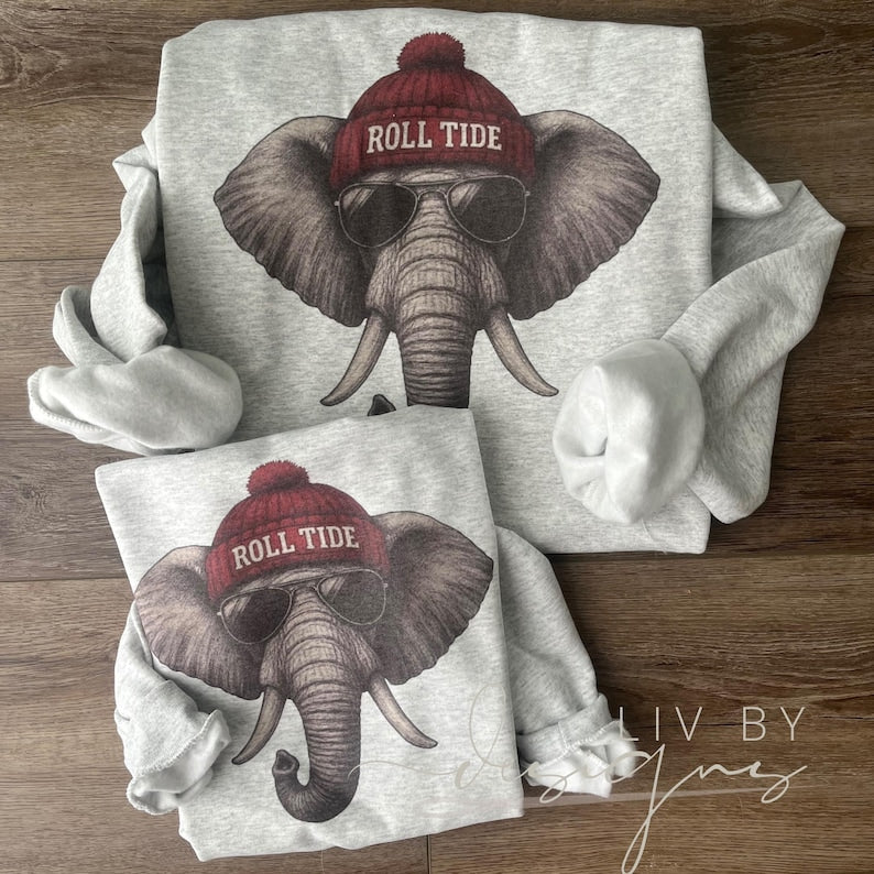 Roll Tide Crewneck Sweatshirt | Gildan Heavyweight | Alabama Game Day Sublimation | College Football Shirt | Unisex Fall Apparel