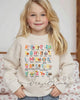 Christian Toddler Alphabet Crewneck – Faith-Based DTF Sweatshirt | Rabbit Skins Bible ABC Shirt | Religious Kids Pullover
