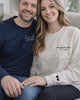 Custom Embroidered Mama & Dad Sweatshirt, Personalized Matching Crewnecks With Names On Sleeve, Baby Shower Gift, New Parents Gift